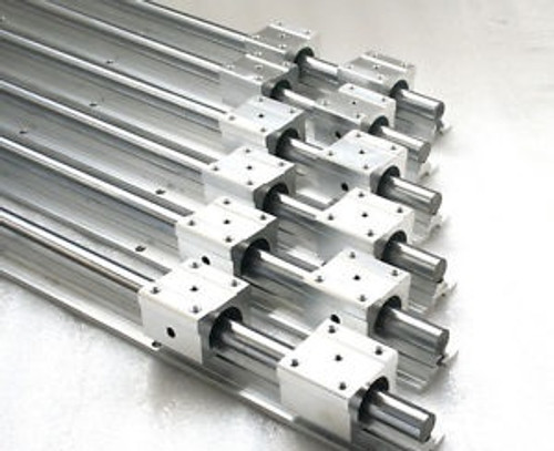 6pcs SBR20-457/610/914mm fully supported linear rail shaft rod+12pcs SBR20UU