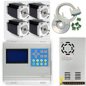 Advanced 4 Axis TB6560 Stepper Driver +2.1Nm Nema23 Motor/PSU/Keypad/Display/Box