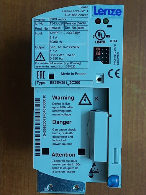 Lenze Inverter Part # E82EV251K2C200