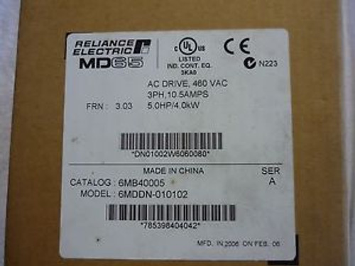 RELIANCE ELECTRIC 6MDDN-010102 SERIES A AC DRIVE New