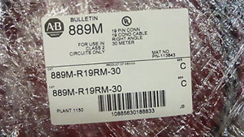 ALLEN-BRADLEY 889M-R19RM-30 NEW 19 PIN CORDSET CABLE 30M (24K2)