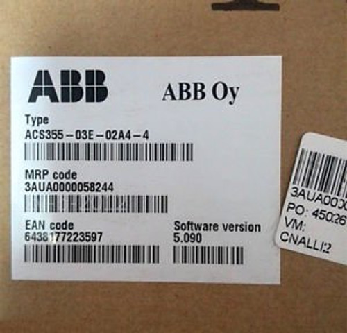 ABB Inverter ACS355-03E-02A4-4 ( ACS35503E02A44 ) New In Box