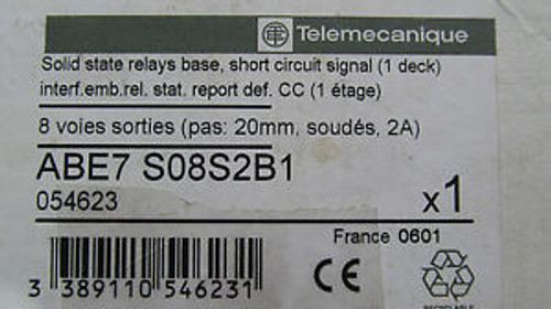 New in the box Telemecanique ABE7S08S2B1 SS Relays Base