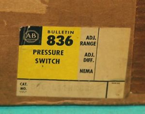 Allen Bradley 836-AL11NKC36 Pressure Switch NEW