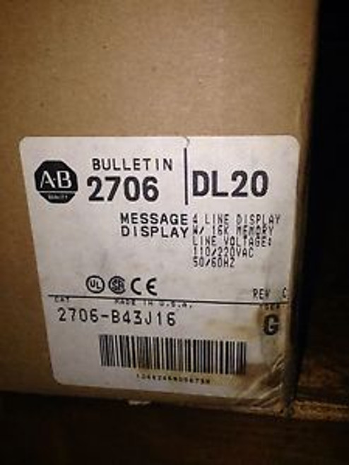 Allen Bradley 2706-B43J16 New In Box!!