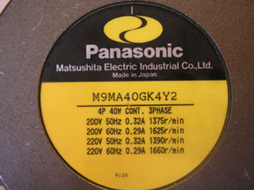 New Panasonic Matsushita Electric M9MA40GK4Y2 4P 40W cont. 3 Phase