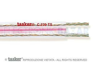 Flat transparent speaker cable 2,25mm 25m - Tasker C270 TS