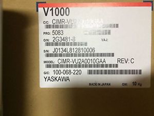 Yaskawa V1000 VFD CIMR-VU2A0010GAANEW