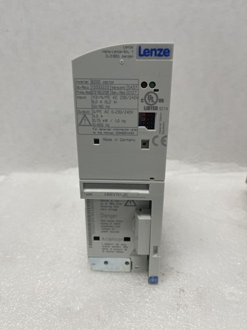 Lenze New E82Ev751-2C Plc Drive Inverter 0.75Kw 50/60Hz