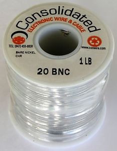 Nichrome resistance wire, 20 AWG (gage), 1 lb (aprox. 342 ft), heating, etc.