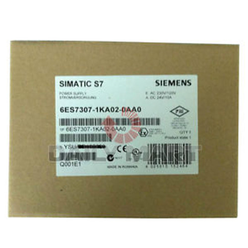 SIEMENS 6ES7307-1KA02-0AA0 POWER SUPPLY PLC MODULE 24VDC 10A 240W NEW IN BOX