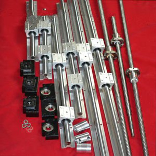 3 SBR16 linear rails+3 ballscrew RM1605-350/650/750mm-C7+3 BK/BF12+3 coupler