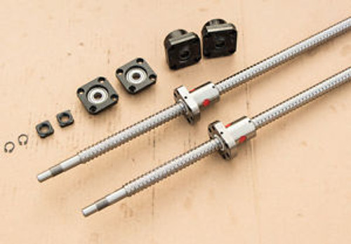 2 new anti backlash ballscrew RM2505-1500/1100mm + 2 sets FK/FF15 end support(C)