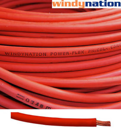 50 4 AWG RED WELDING CABLE GAUGE COPPER WIRE BATTERY SOLAR RV CAR BOAT LEADS