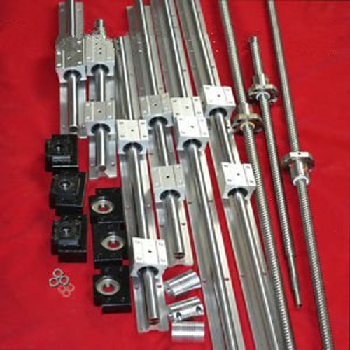 linear rail 3 SBR16 sets+3 ballscrews RM1605+3 BK/BF12 +3 couplering for CNC