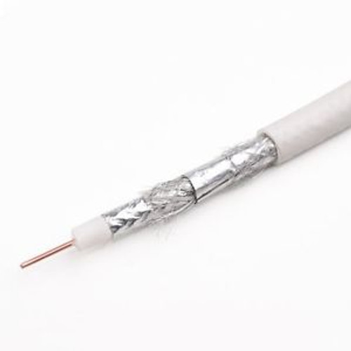 Cable Matters CL2 In-Wall Rated (CM) RG6/U Quad Shield Coaxial Cable in White 10