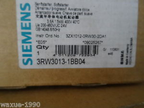 1pcs new original Siemens 3RW3013-1BB04 IN BOX