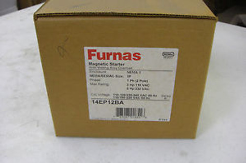 New Furnas 14EP12BA Magnetic Starter 1 Phase 2 Pole NEMA 1