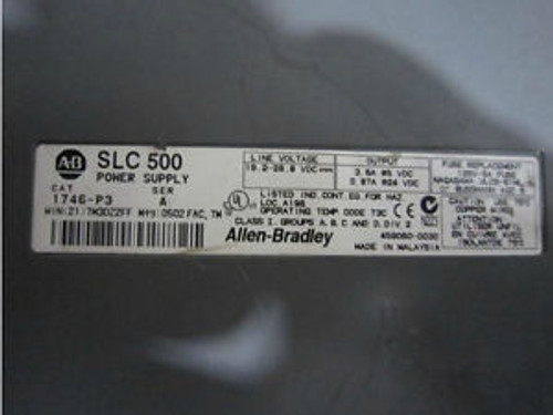 New Allen Bradley PLC Power Supply 1746-P3 (1746P3) NEW IN BOX