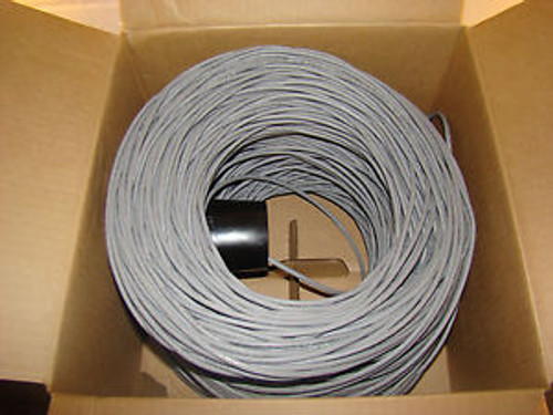 GENERAL CABLE W5131418E, Data/LAN Cable, Cat 5, 1000 ft, 24 AWG, Gray, USA /IS4/