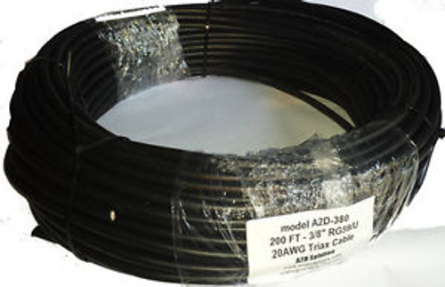 Triax Cable 200 FT - 3/8 RG59/U 20AWG (functional equivalent to Belden 9267)