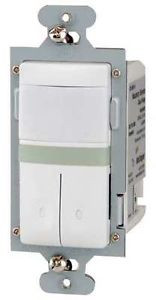 WATT STOPPER CS-350-N-W Vacancy Sensor, PIR, Dual Relay, 600W, White