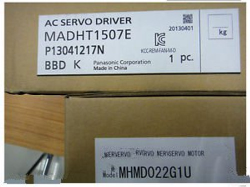 New In Box PANASONIC AC Servo ( Motor + Drive) MHMD022G1U + MADHT1507E