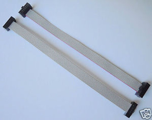 24 Pcs 1.27mm Pitch 2x5 Pin 10 Pin 10 Wire IDC Flat Ribbon Cable Length 120CM