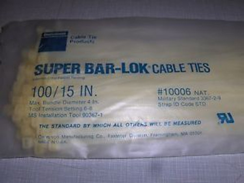 CABLE TIES  # 10006 nat. Dennison 15in x 4in-  4,500 pcs