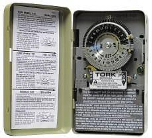 Indoor Timer Switch 24 Hour Single Pole Metal 2 Horse Power 40 Amp 120 Volt