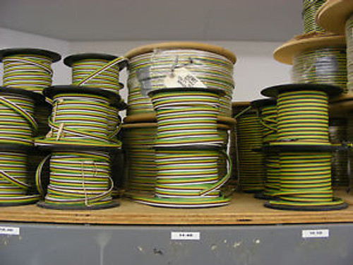 18ga 4 conductor 1000 spool Bonded Parallel White Brown Yellow Green