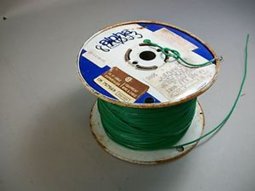 Alpha Wire 3055 Hook-Up Wire 18 AWG Green Color 800+ Feet - New