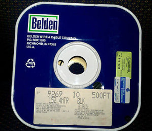 Belden 9269 Coaxial Cable, RG-62A/U,  Black, 500 Ft.