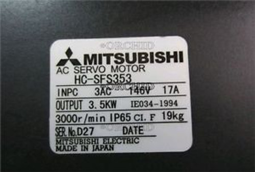 New Mitsubishi Servo Motor HC-SFS353