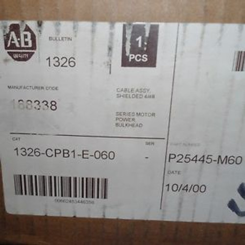 ALLEN BRADLEY MOTOR POWER CABLE 1326-CPB1-E-060 NEW IN BOX