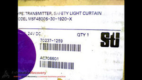 STI MSF4800S-30-1920-X TRANSMITTER SAFETY LIGHT CURTAIN, NEW