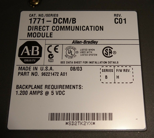 Allen Bradley 1771-DCM/B Direct Communication Module 1771DCM Series B