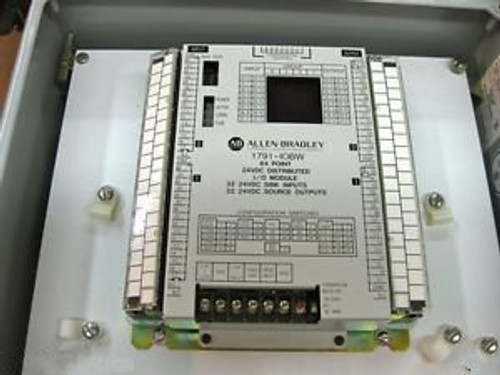 New Allen Bradley 1791-IOBW I/O Module Block 64 Point 24VDC Hoffman Enclosure