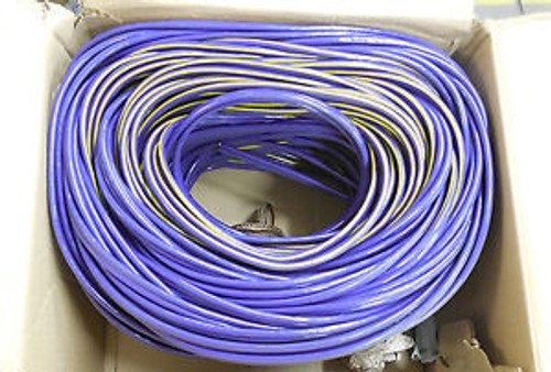 Cat 5e and 16/4 speaker combo cable, siamese type, purple jacket 500 foot box