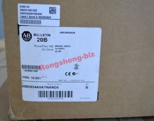 New Sealed in Box AB Allen Bradley 20BD034AOAYNAND0