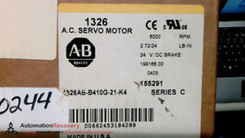 ALLEN BRADLEY 1326AB-B410G-21-K4 SERVO MOTOR, NEW