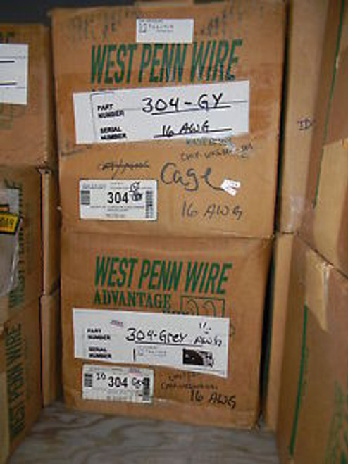 West Penn Wire 304-GY Communication & Control Cable, 3 Conductor, 16 AWG, 1000Ft