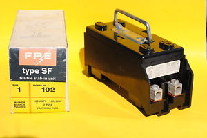 Federal Pacific 102 Type SF Fusible Pullout Stab-In Unit 2-Pole 100Amp 120/240V