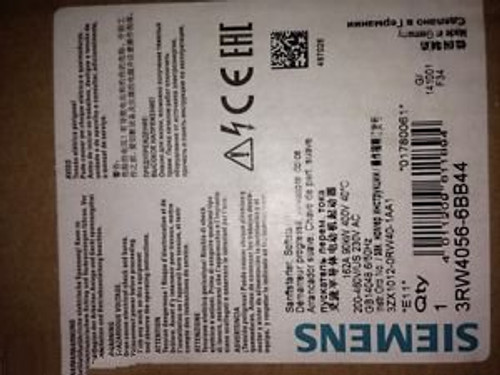 NEW  Siemens soft starter 3RW4056-6BB44  new in box