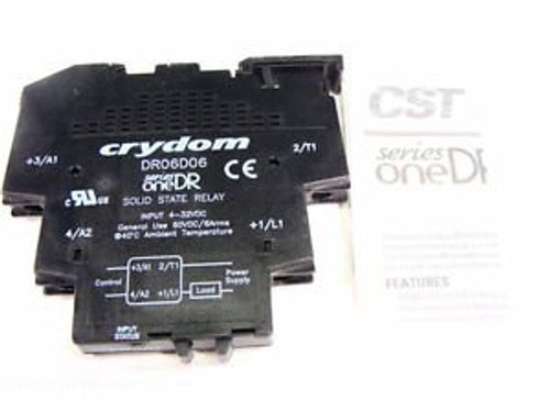 Lot of 150 New Crydom DR06D06 Solid State Relay 4-32VDC General Use 6A DIN Mount