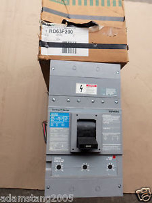 NEW ITE Siemens Sentron RD RD6 RD63F200 3 pole 2000 Amp rd63b200 Circuit Breaker