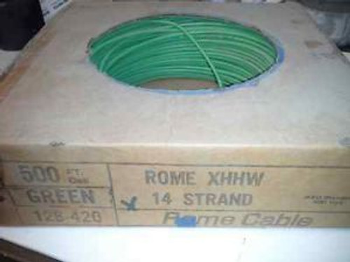 XHHW-2  500 Ft. Coil/Boxed #14 AWG  Stranded Copper  Wire - GREEN (9 AVAILABLE)