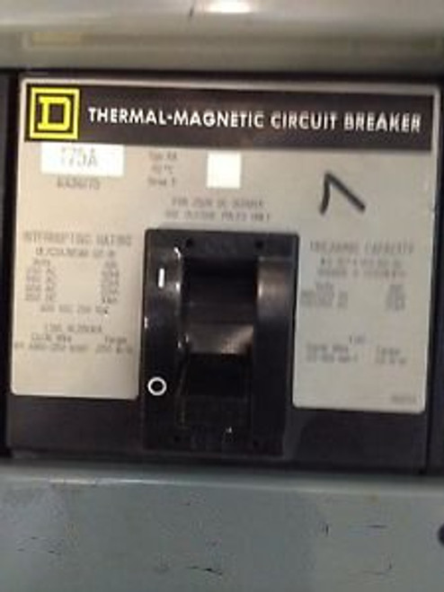 175 AMP Square D 3 Phase Circuit Breaker Cat No. KA36175