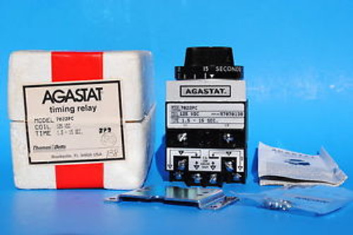 Agastat Timing Relay  Model 7022PC  Coil 125VDC  Timing Range 1.5-15 SEC  NEW