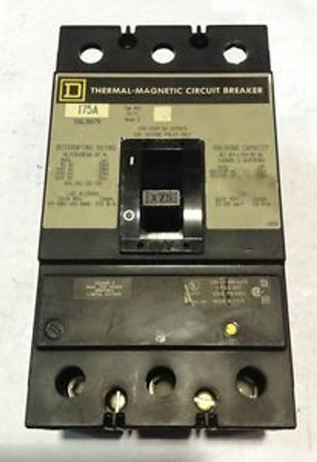 KAL36175 Square D SQD Type KAL Gray Label Circuit Breaker 3 Pole 175 Amp 600V